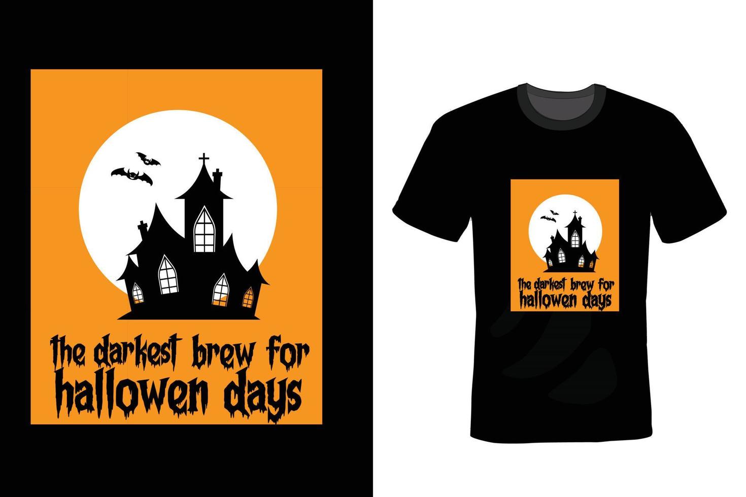 Halloween trendy graphics t-shirt design vector