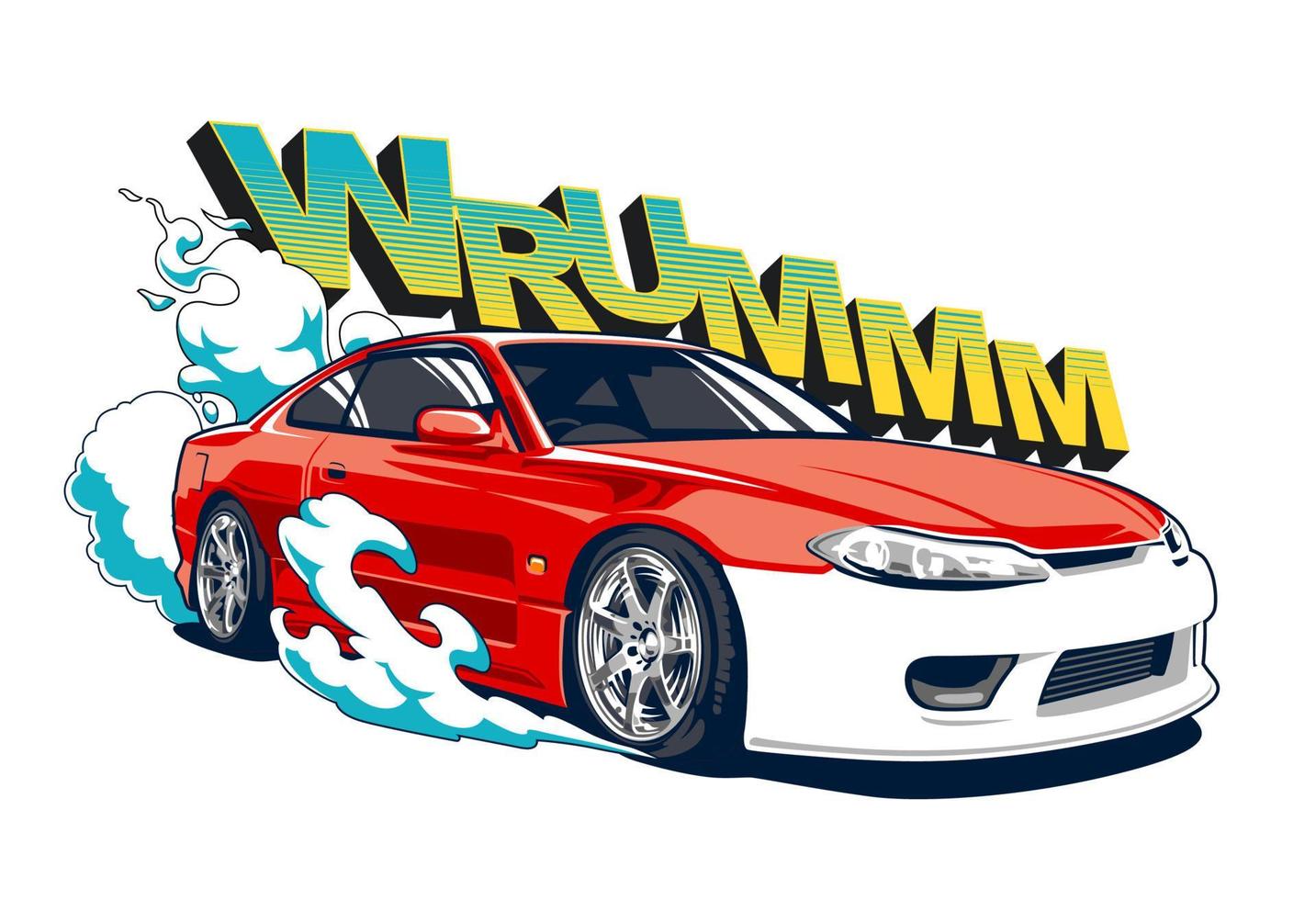 Urban Racing Sticker Design vector