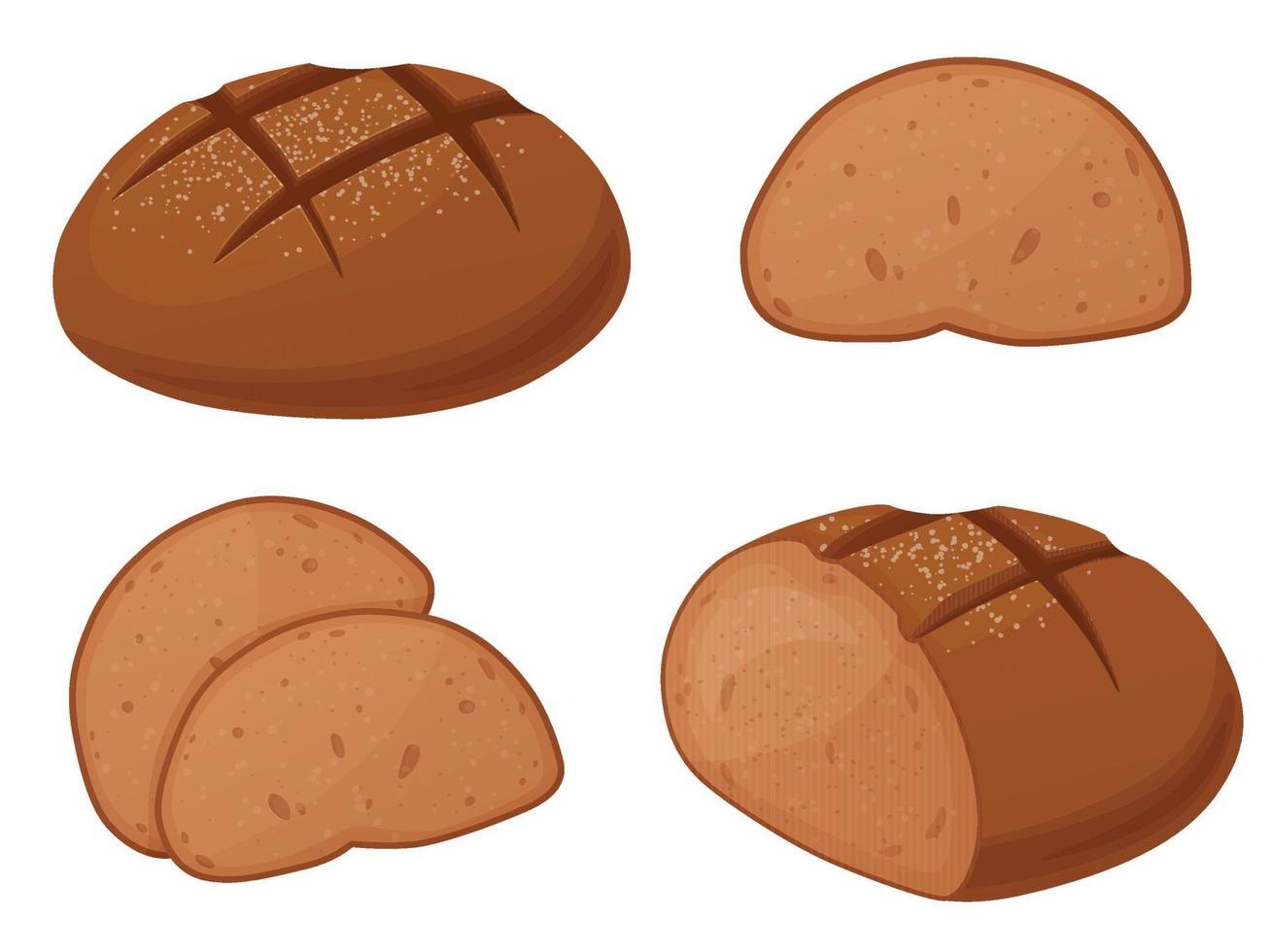 Fresh bread. Bakery for breakfast. Elements for bakery, pastry design. vector