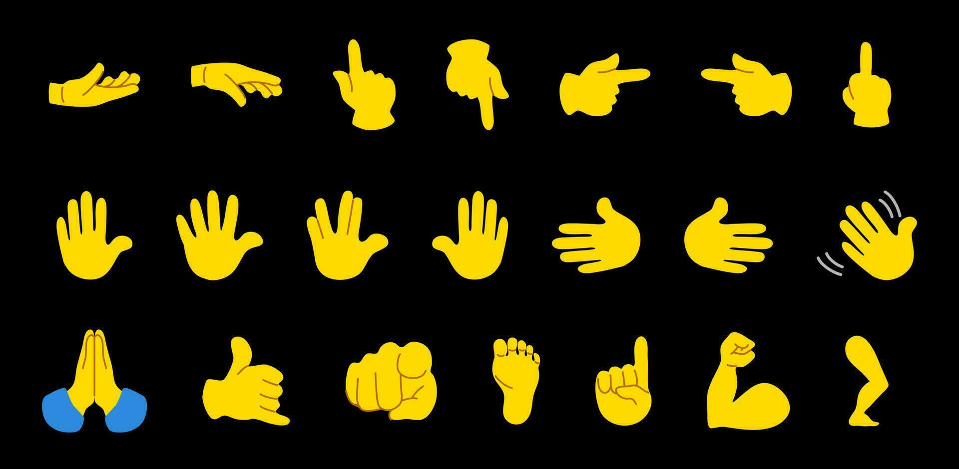 yellow hand bundle symbol vector