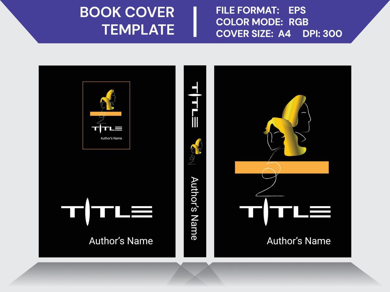 Print -Book Cover Template vector