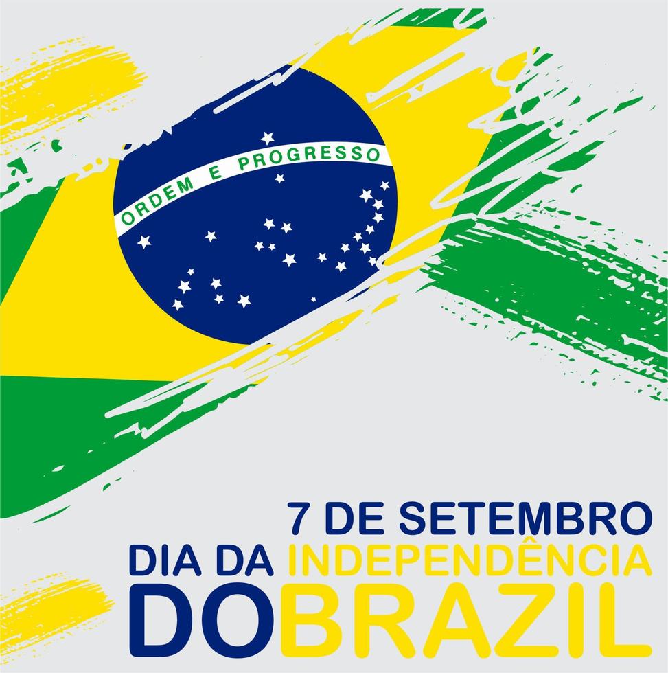 diseño de plantilla de vector de día de la independencia de brasil