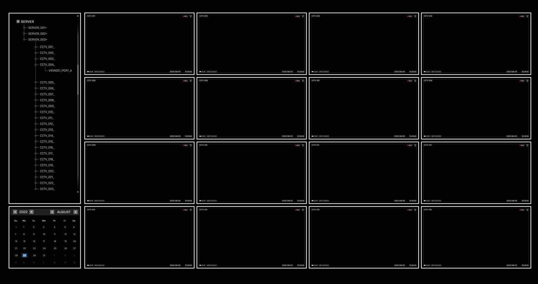 vigilancia de la interfaz de usuario de la cámara cctv 002 vector