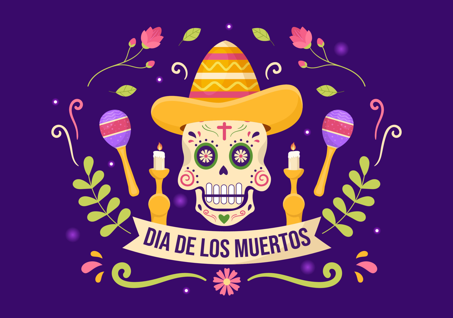 Dia De Los Muertos or Day of the Dead Template Hand Drawn Cartoon Flat Illustration Mexican Holiday Festival with Tattoo Skulls, Maracas and Sombrero 12003458 Vector Art at Vecteezy Dia De Los Muertos or Day of the Dead Template Hand Drawn Cartoon Flat Illustration Mexican Holiday Festival with Tattoo Skulls, Maracas and Sombrero 12003458 Vector Art at Vecteezy
