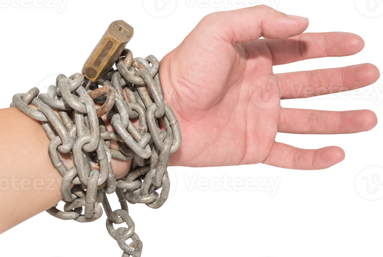 Hand chained isolated png