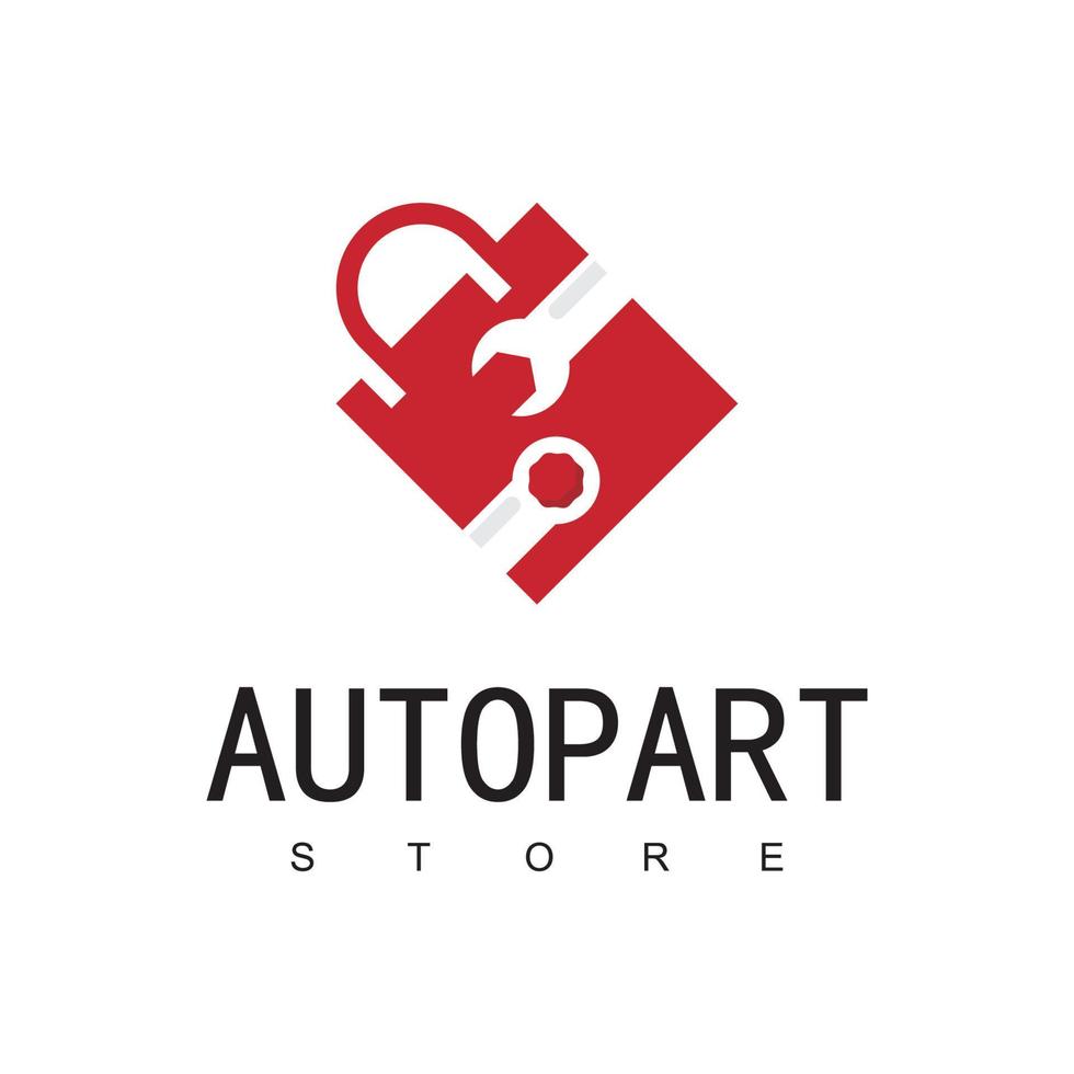Automotive Store Logo Design Template. Shopping Bag Vector Design.