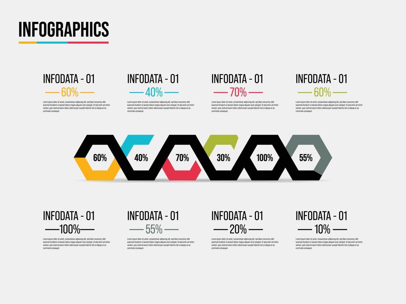 Collection business info-graphic elements data visualization vector design on white background.