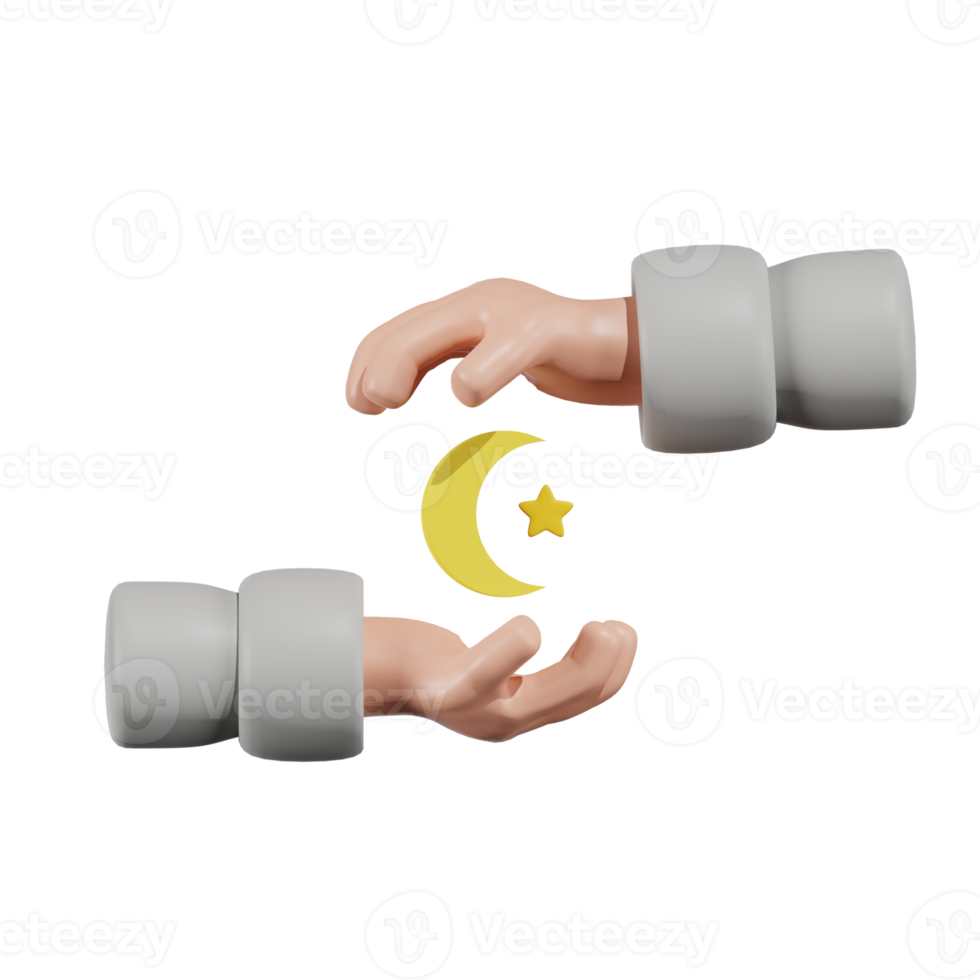 Hand Ramadhan 3D Illustrations png