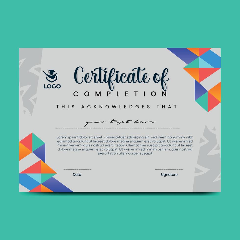 vector de certificado de graduación