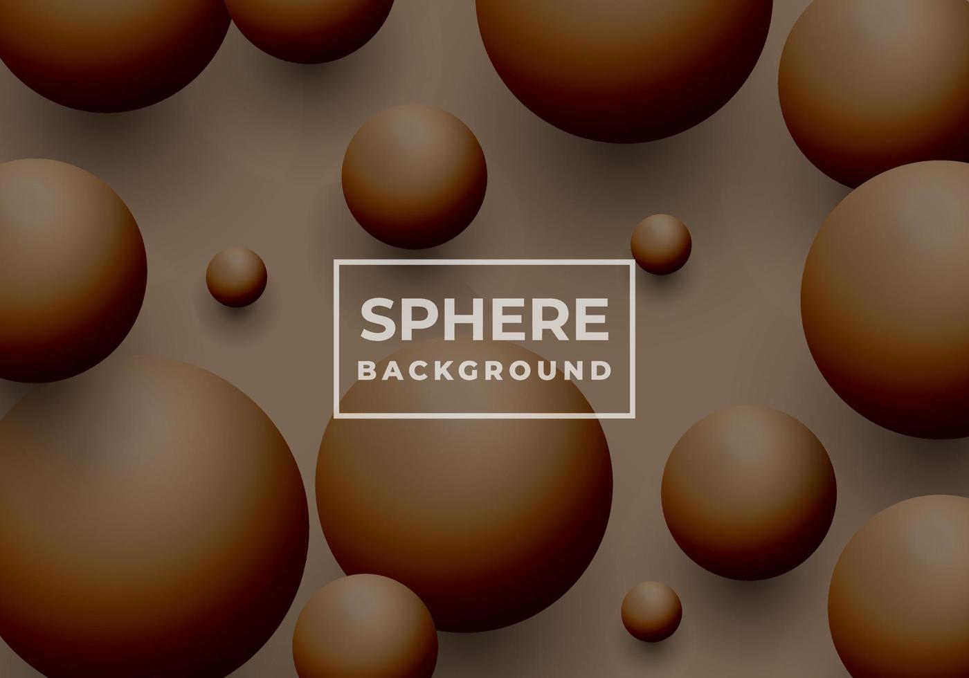 Abstract 3D Sphere Cluster Realistic Bubbles Shape Brown Background with Copy Space for Text vector