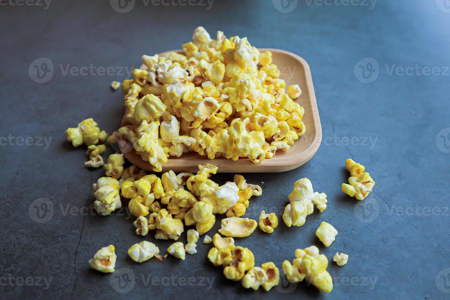 Popcorn on a plate photo