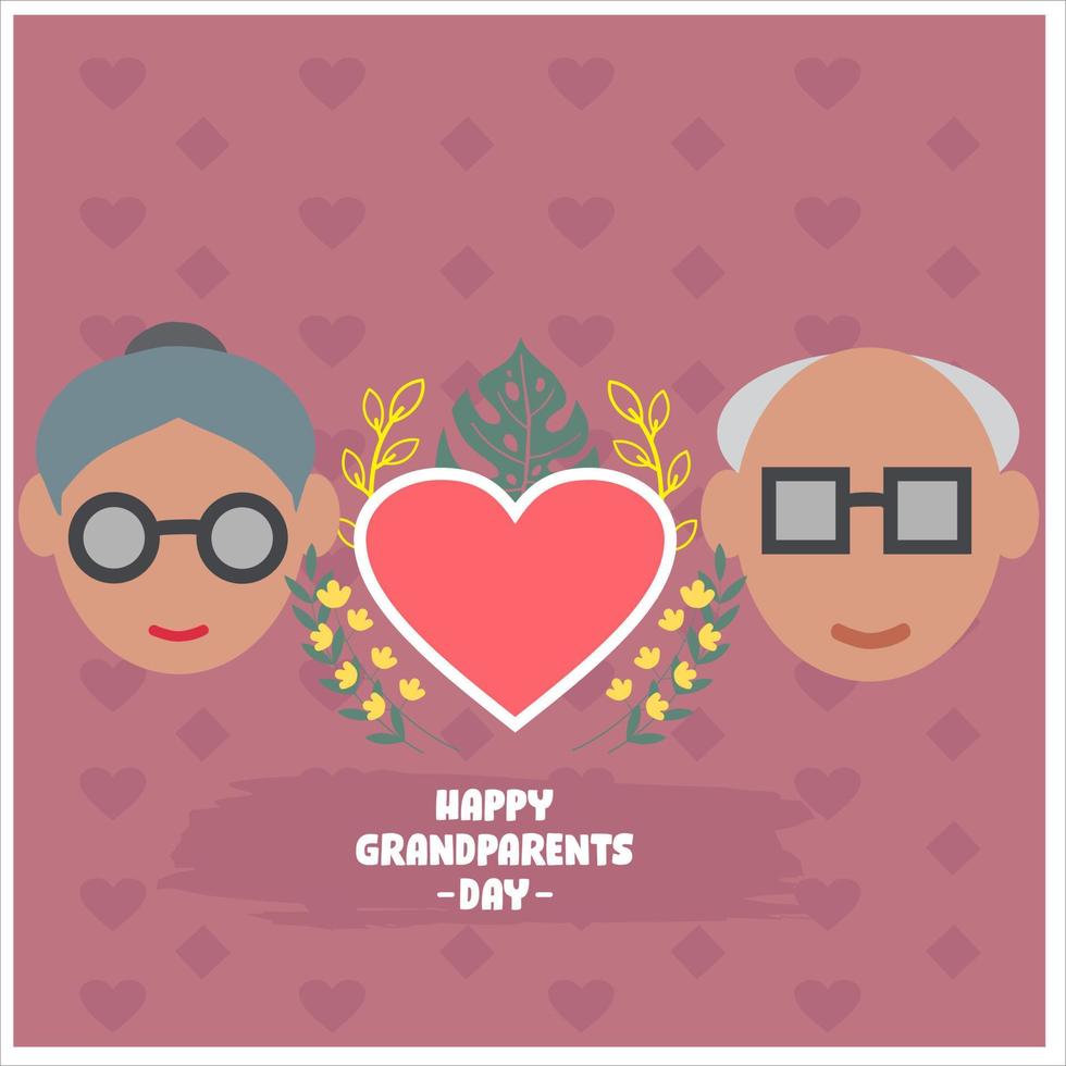 vector happy grandparent day