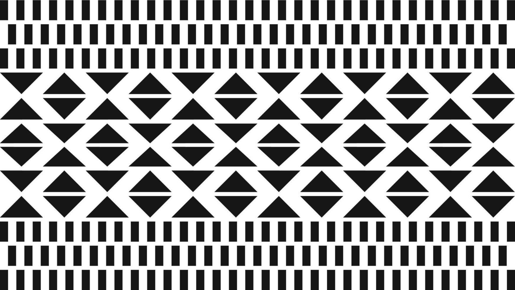 Simple tribal pattern in black and white vector