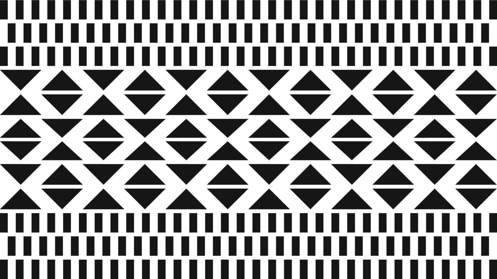 patrón tribal simple en blanco y negro vector