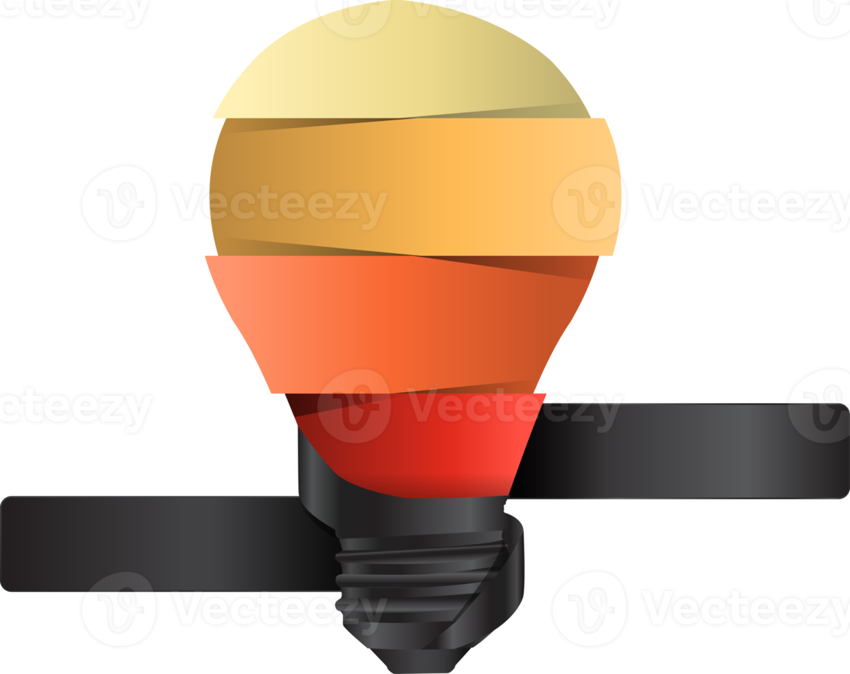 Light bulb idea infographic options banner design png