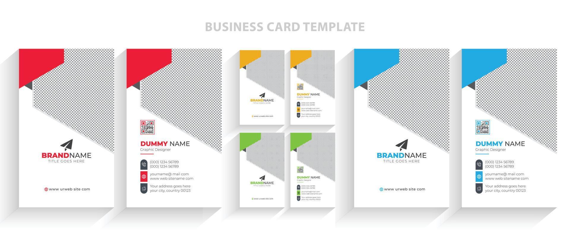 vector de plantilla de tarjeta de visita creativa moderna, diseño de tarjeta de visita minimalista simple y elegante