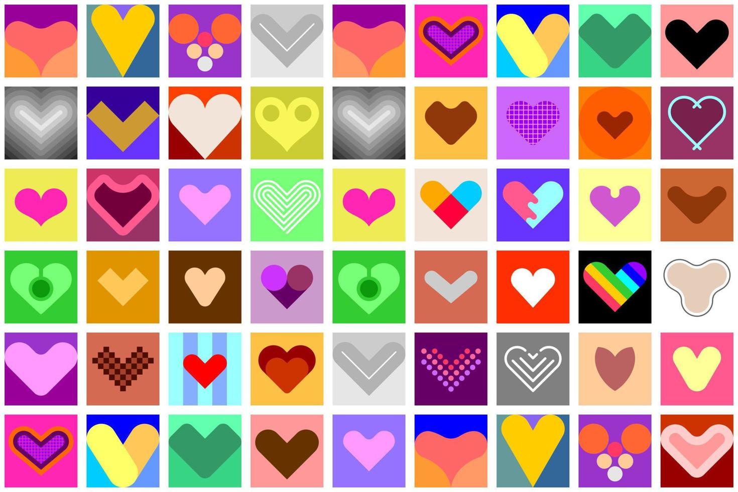 Heart Shape Design Elements vector