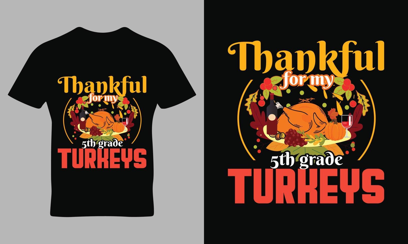 Thanks giving quote typography t-shirt design template vector