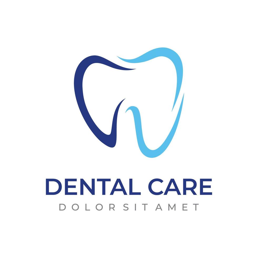 diseño de plantilla de logotipo dental abstracto. salud dental, atención dental y clínica dental. logo para salud, dentista y clínica. vector