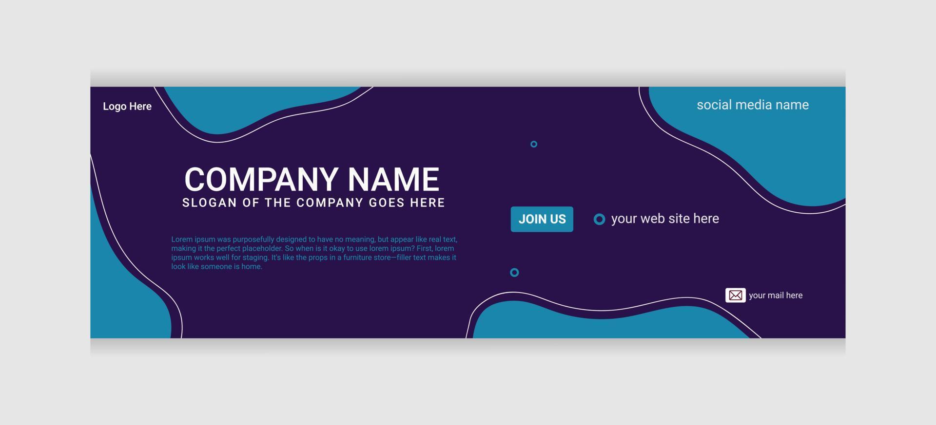 Company social media header or cover design and web banner template vector