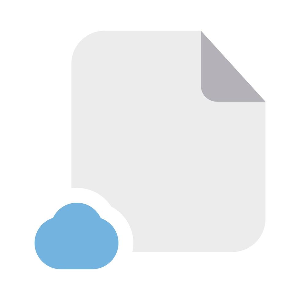 icono de archivos en la nube con estilo plano vector