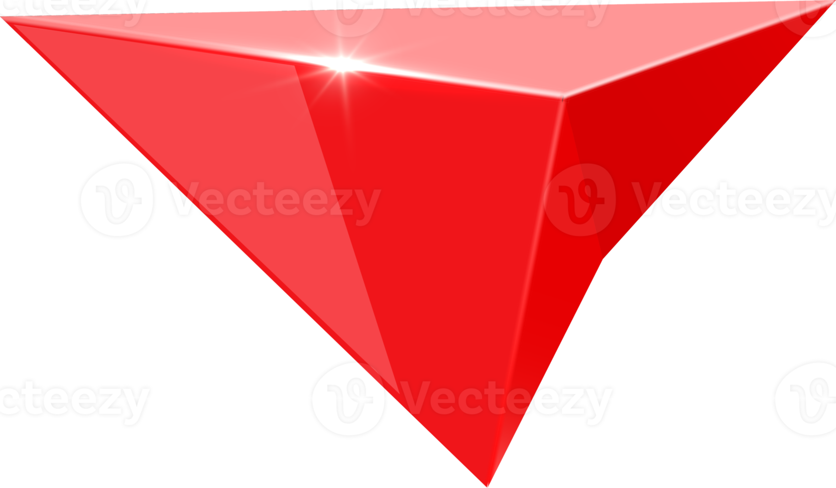 3D  render  red arrow pointer png