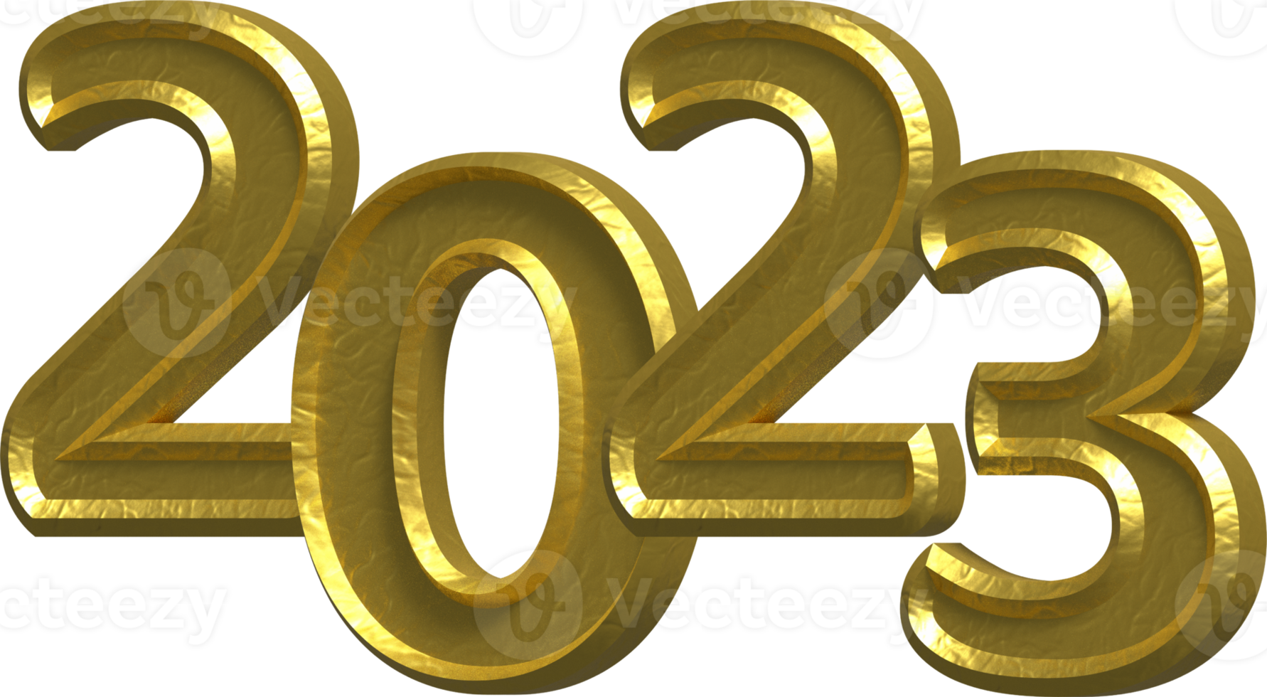 Year 2023 - 3D Number Illustration Concept Design png