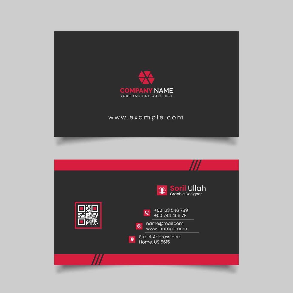 Modern Creative Clean Business Card Design Template vector