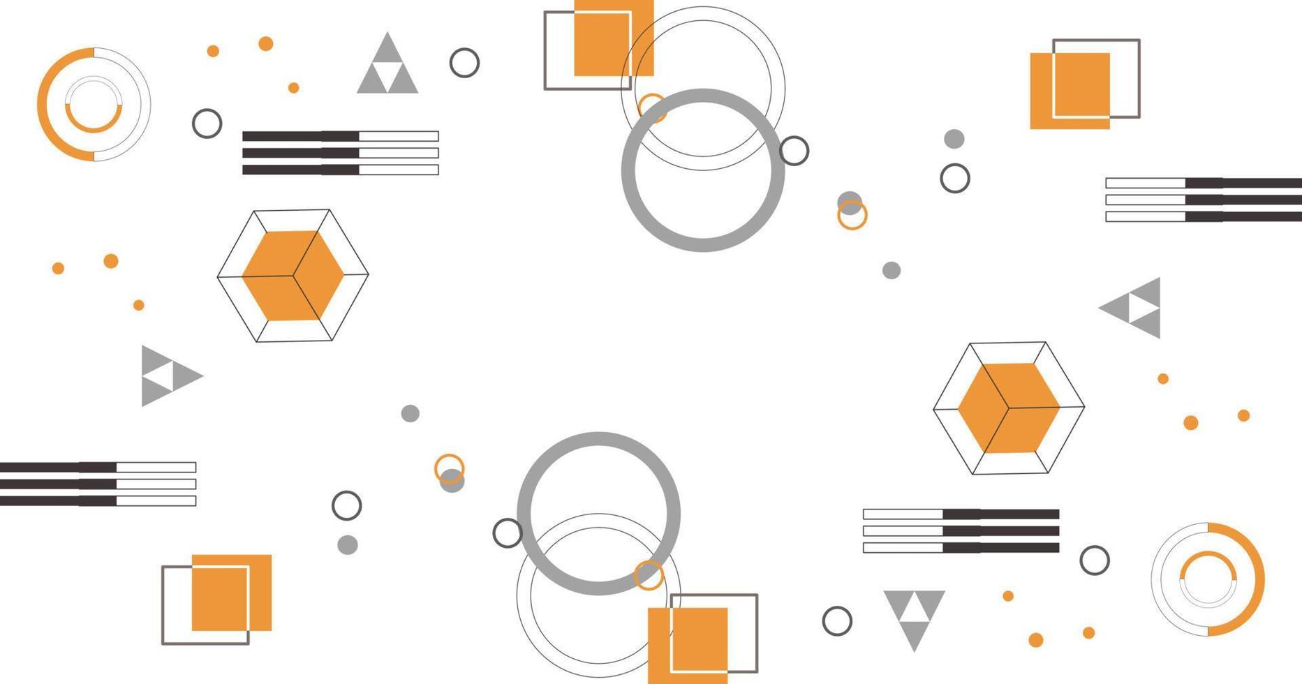 Geometrical background with flat shapes vector