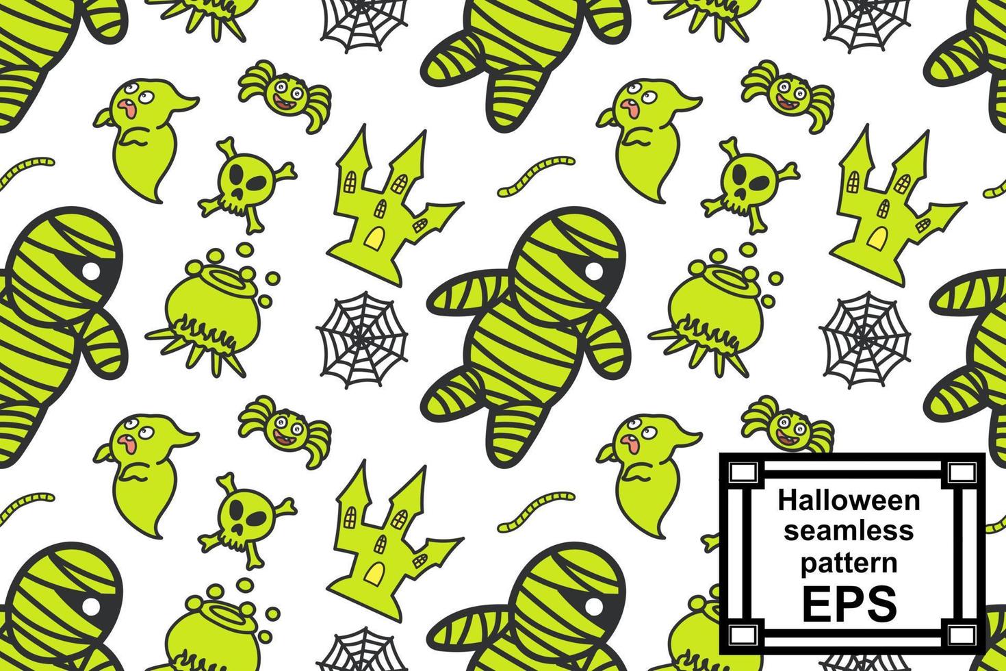 Mummy and ghost, cute monsters to celebrate Halloween wallpaper, wrapping, print, art, etc vector