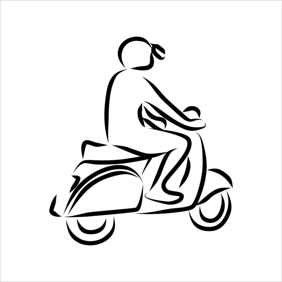 Line drawing of transportation vector