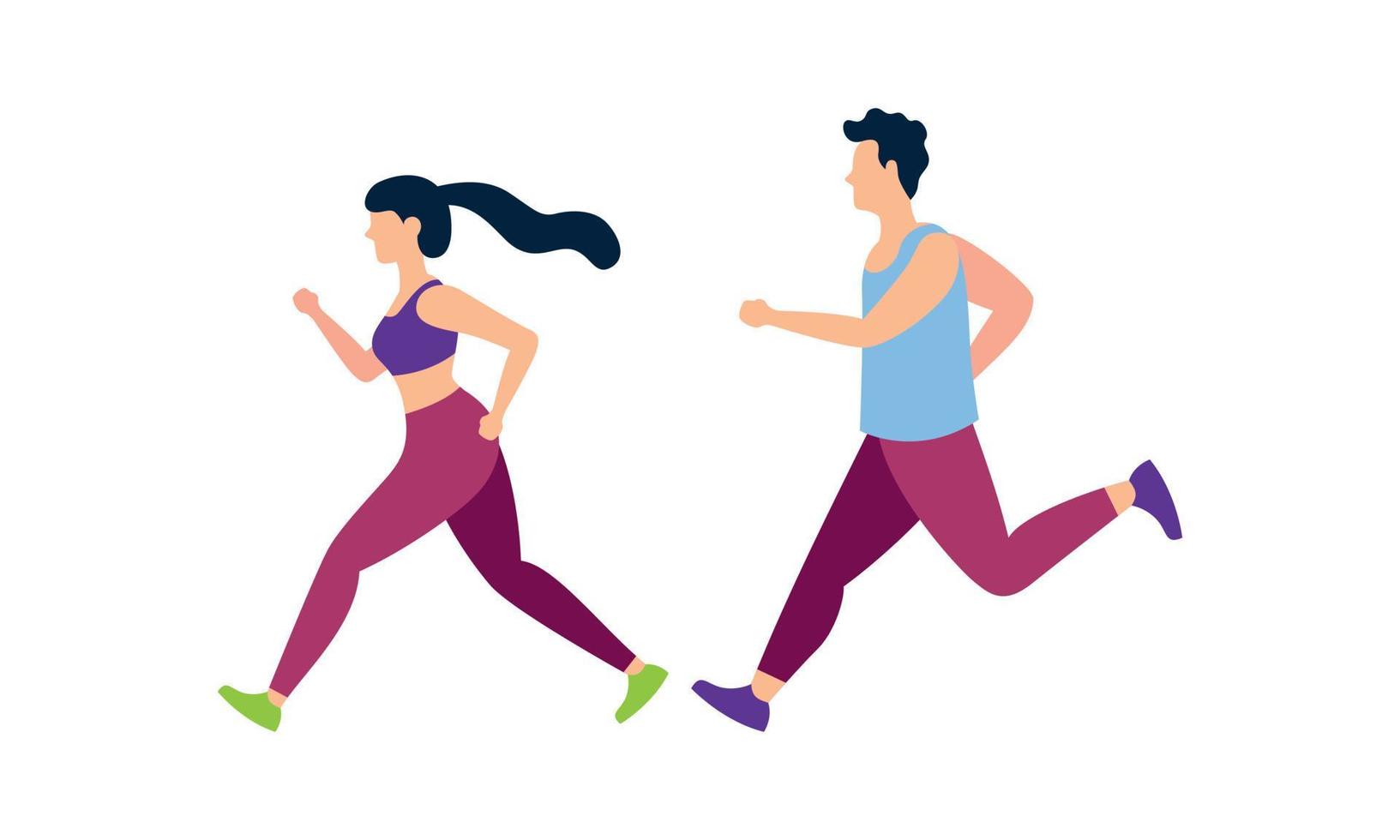 A group of athletes running. Marathon, competition, cross-country, sportsmen, athletes, runners vector