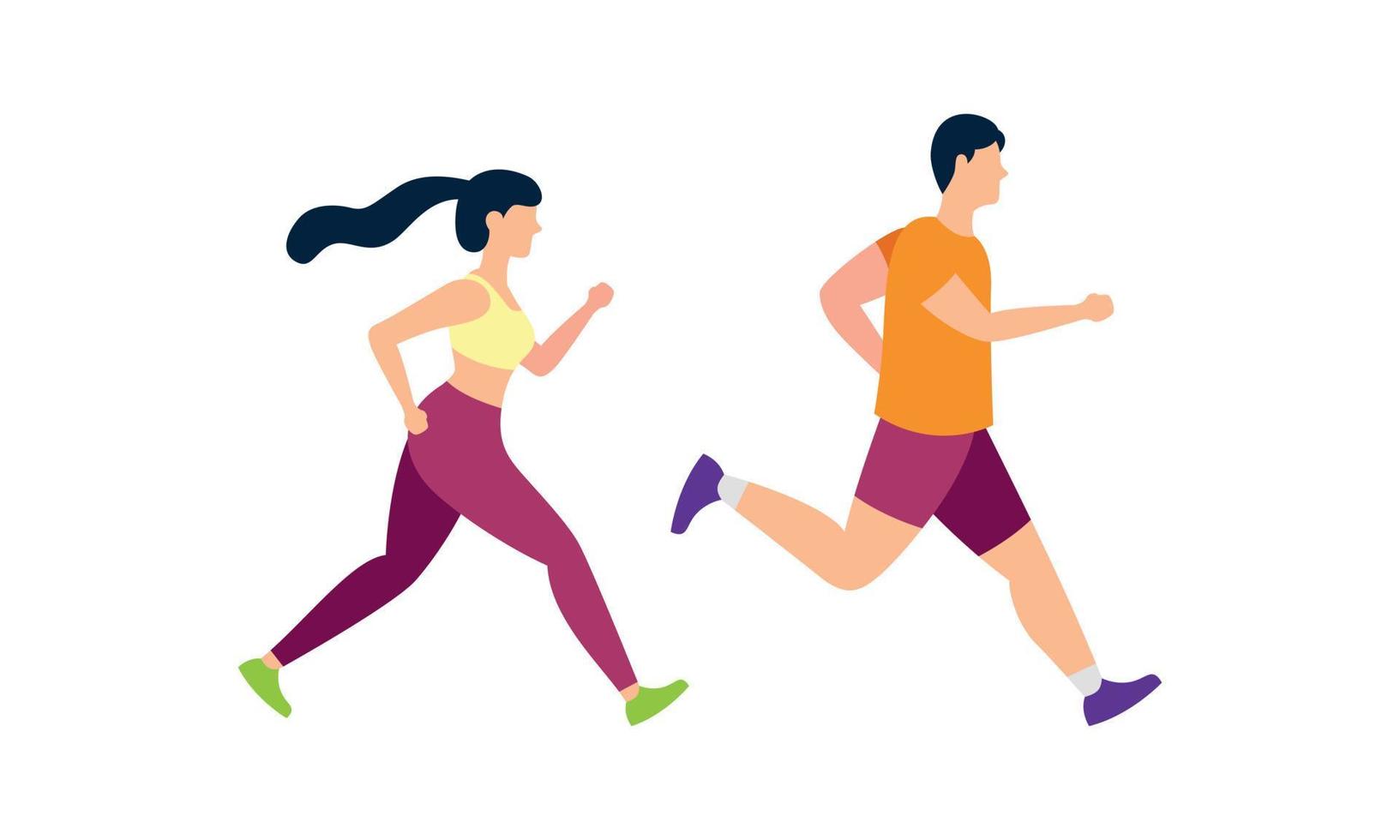 A group of athletes running. Marathon, competition, cross-country, sportsmen, athletes, runners vector