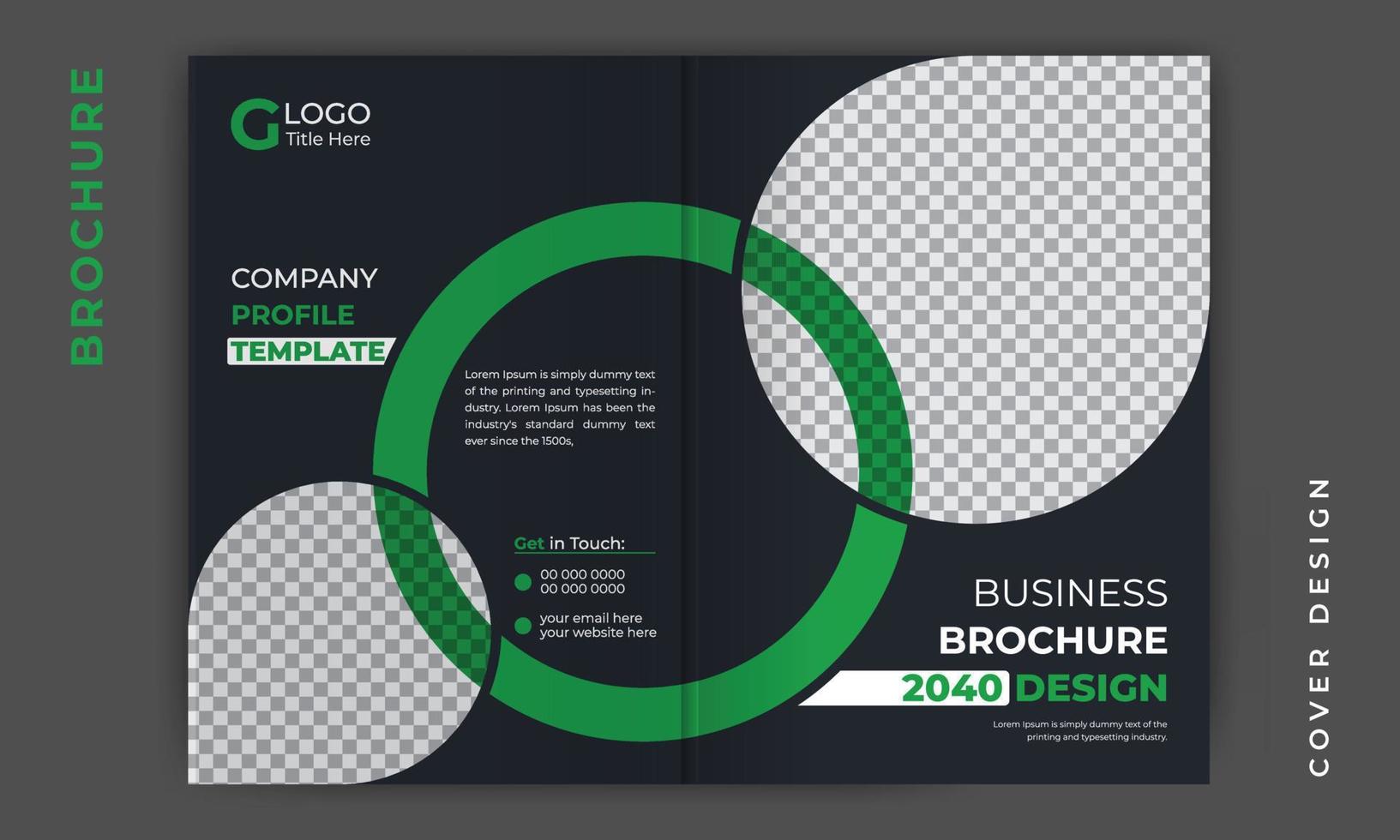 Brochure cover design or company profile cover template layout design for business. poster, annual report,  magazine, catalog, A4 size in creative business brochure template layout. vector