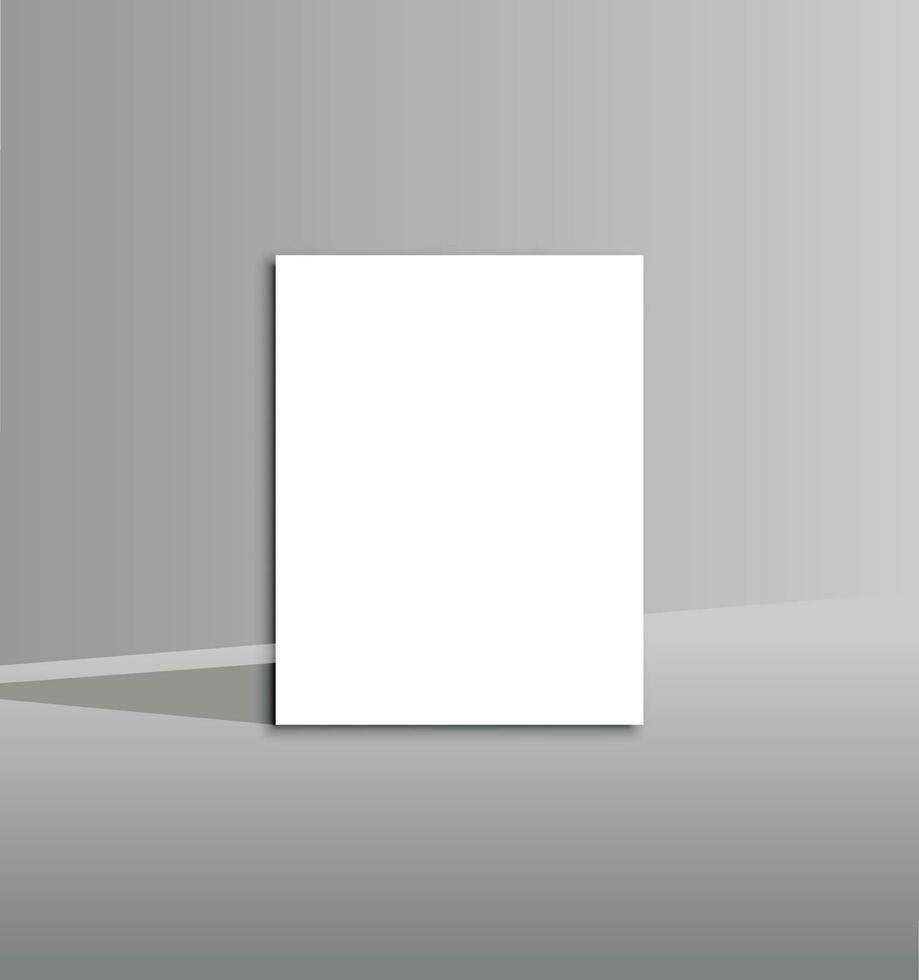 White blank paper sheet mockup vector