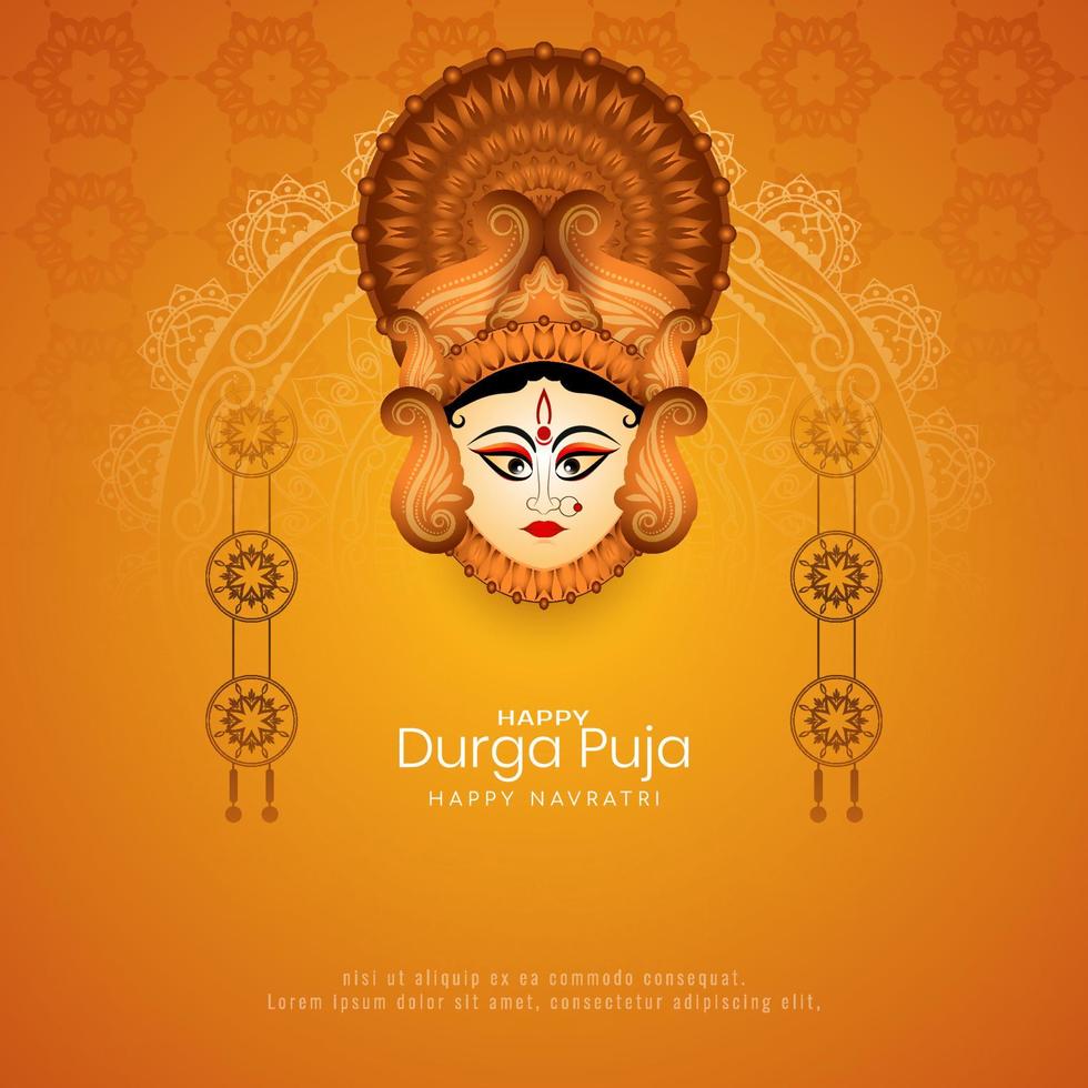 fondo de celebración del festival religioso feliz navratri y durga puja vector