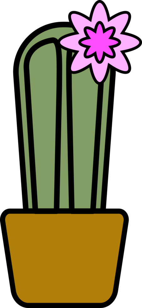 conception plate de plante de cactus de simplicité. png