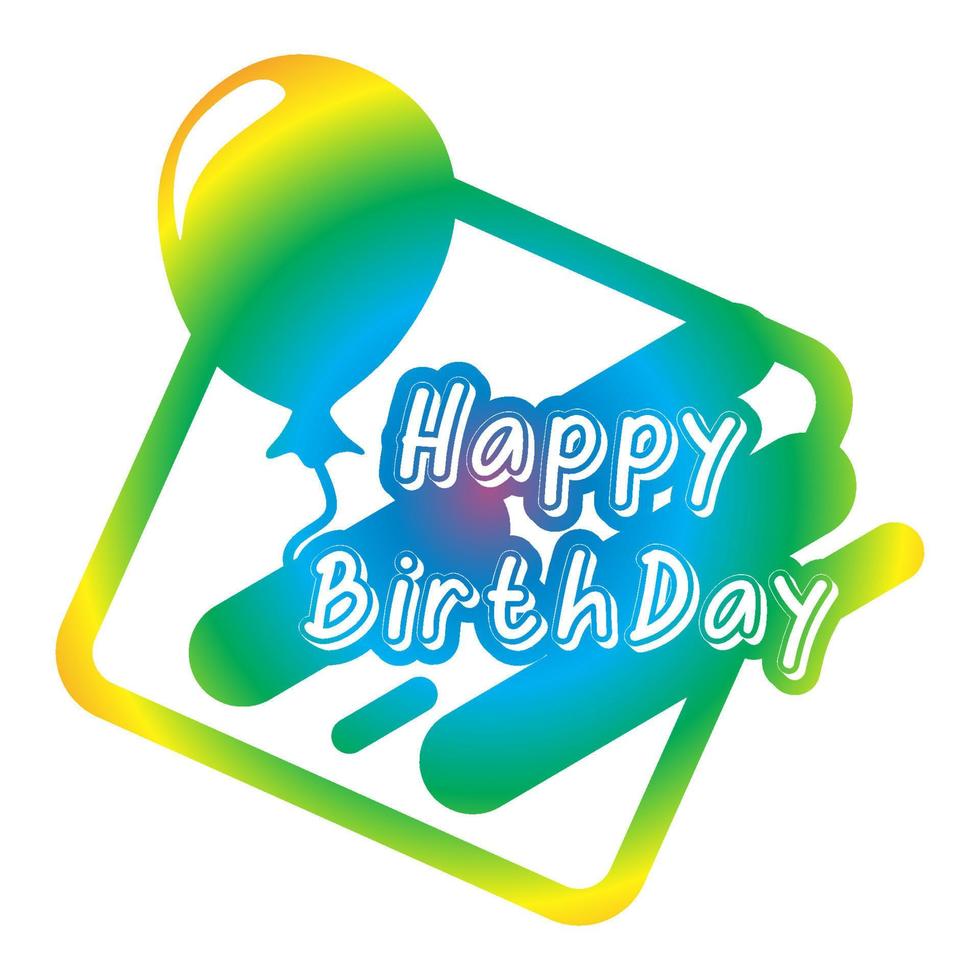 HAPPY BIRTHDAY ILLUSTRATION TEMPLATE DESIGN vector