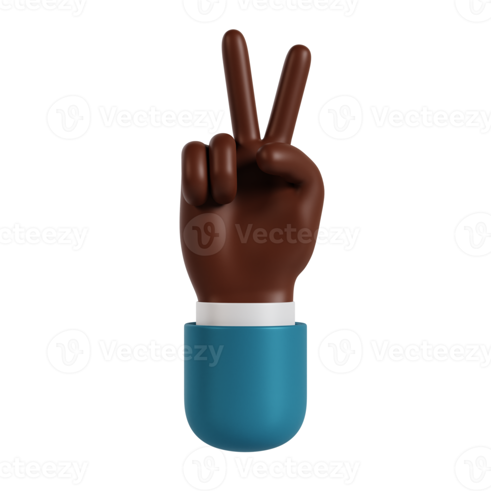 3d hand- vrede gebaar png