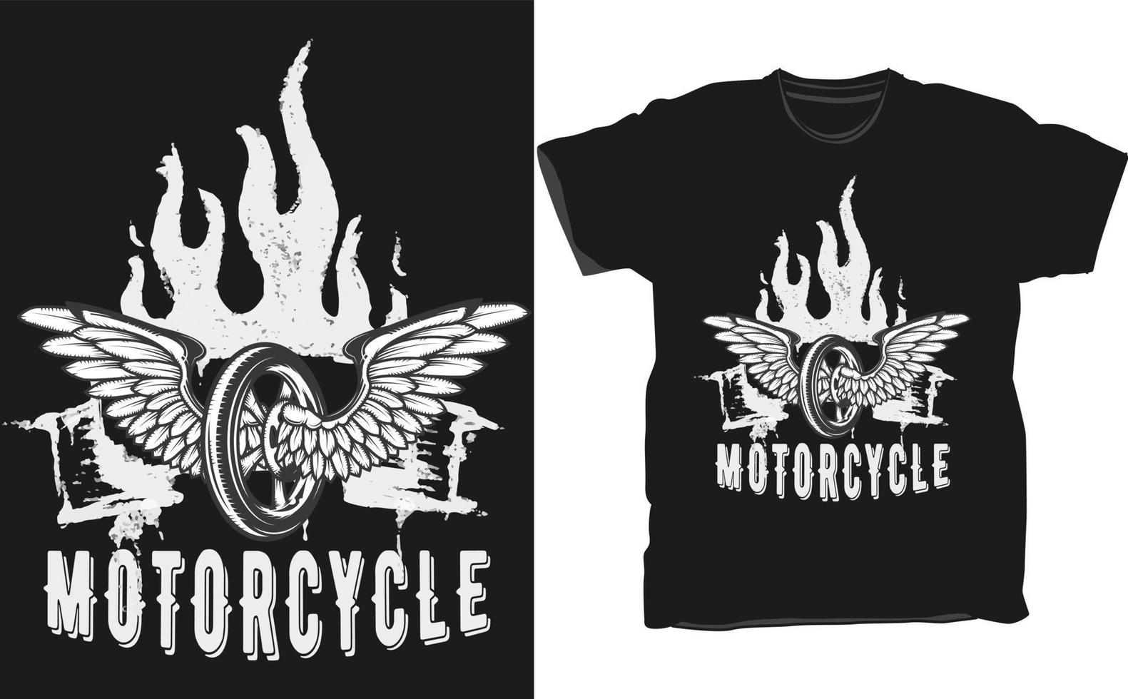 Plantilla exclusiva de diseño vectorial de camisetas de motocicleta. vector