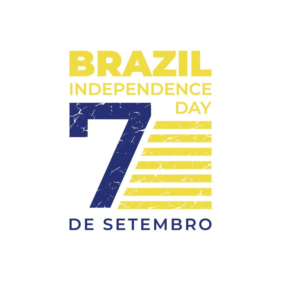 7 de septiembre, independencia do brasil. traducción 7 de septiembre, día de la independencia de brasil. rústico, logo, fondo, banner, plantilla. vector