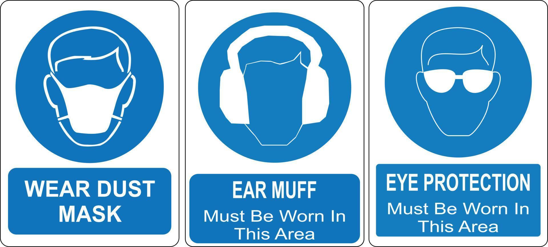 Personal protective equipment sign 12004653 Vector Art at Vecteezy