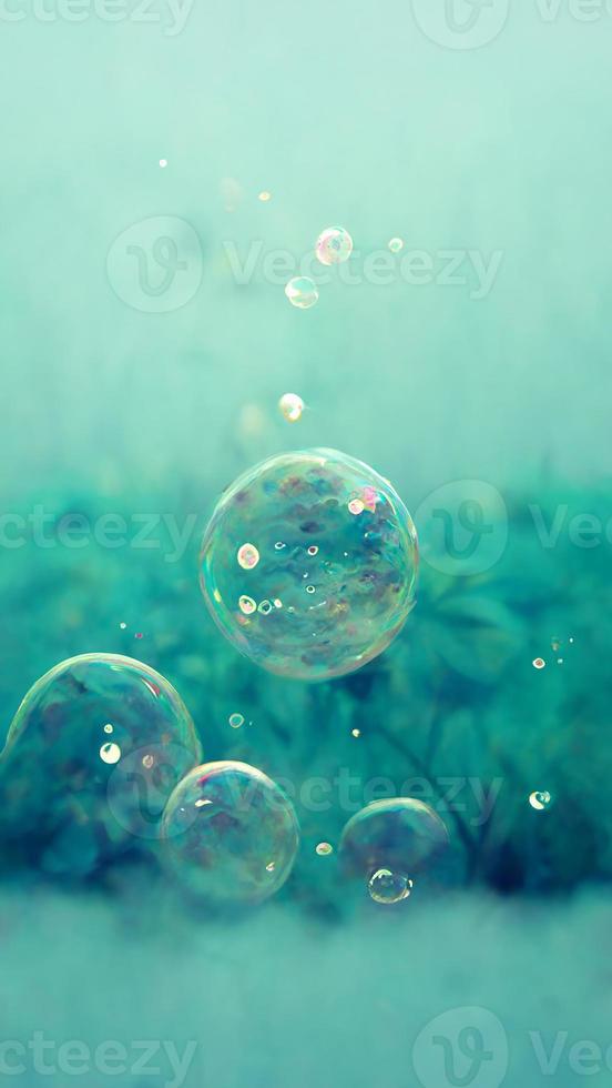 Air bubbles in the water art background photo