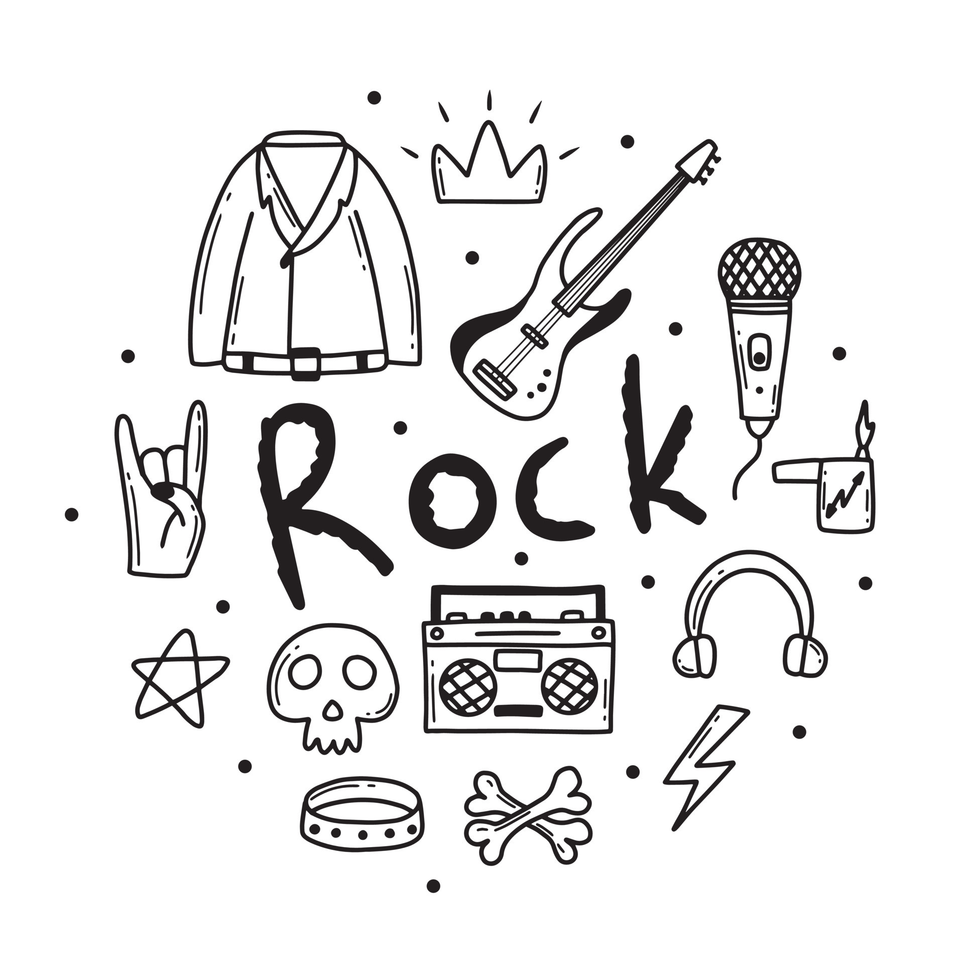 easy punk rock drawings