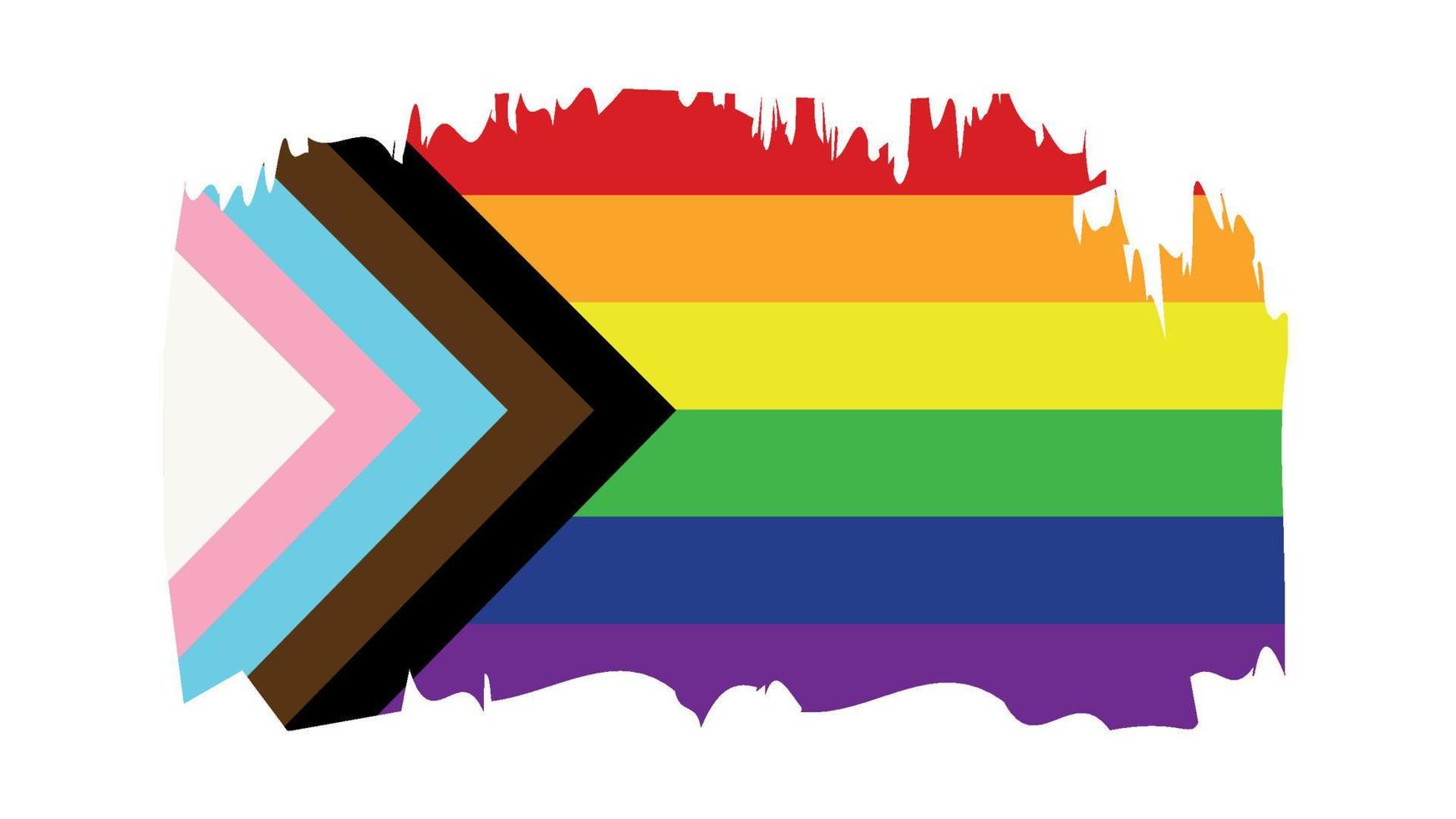nueva bandera del orgullo de los derechos lgbtq. bandera del orgullo progresista. vector