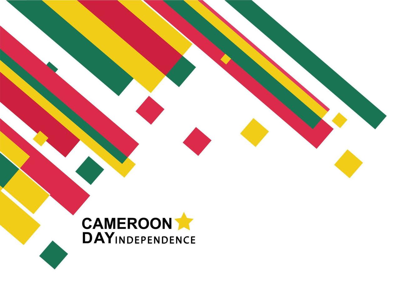 fondo de plantilla de diseño de vector de día de la independencia de camerún, banner