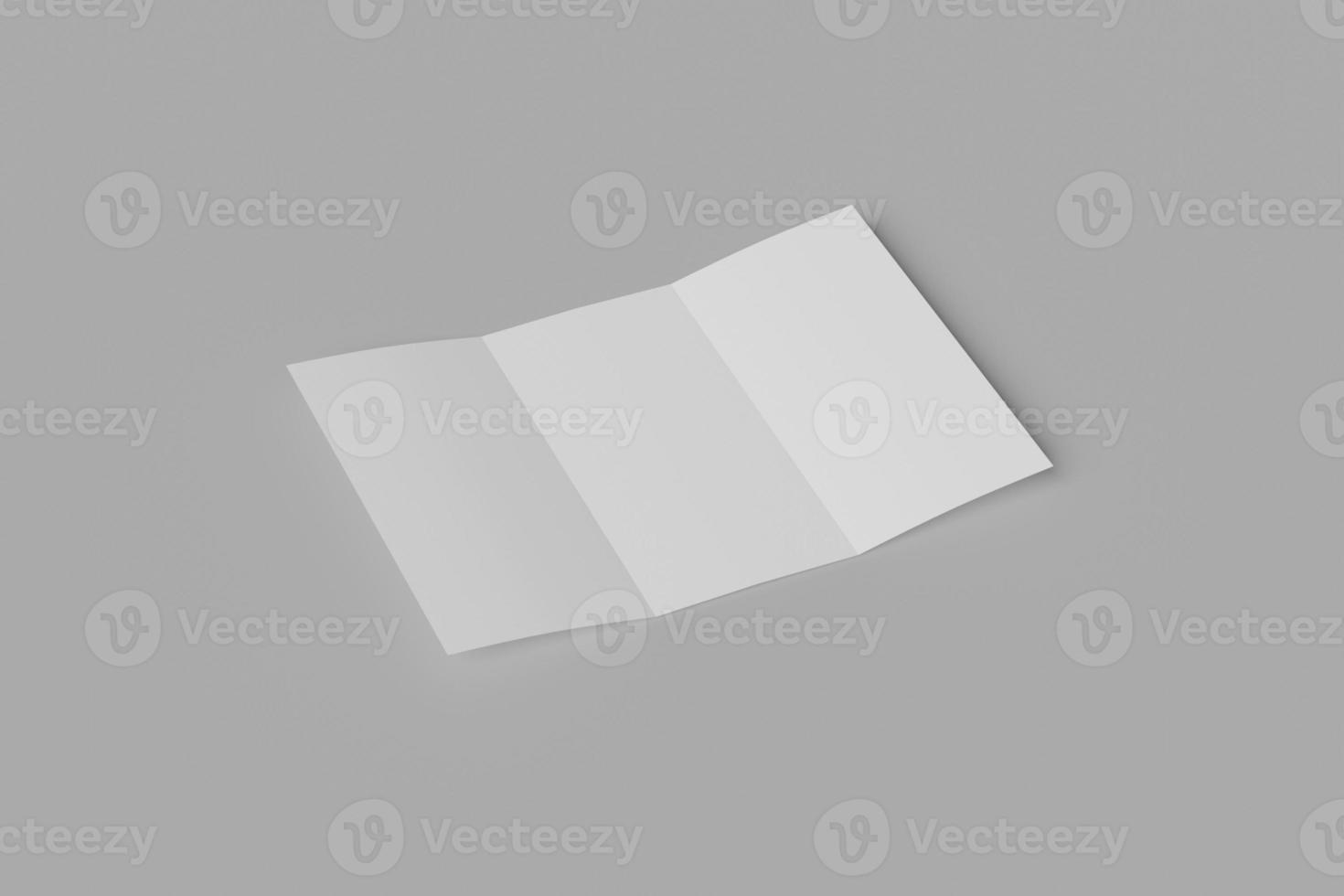 Trifold Blank Mockup photo