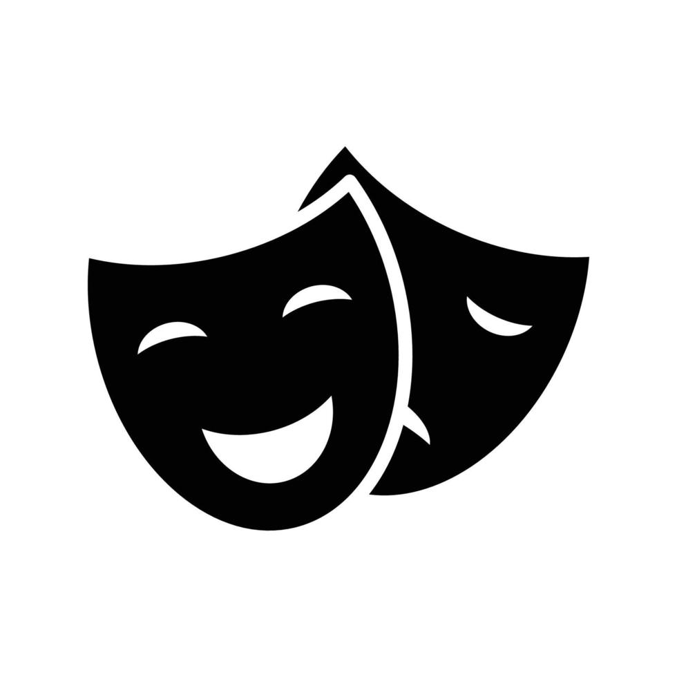 opera mask icon vector design temlate