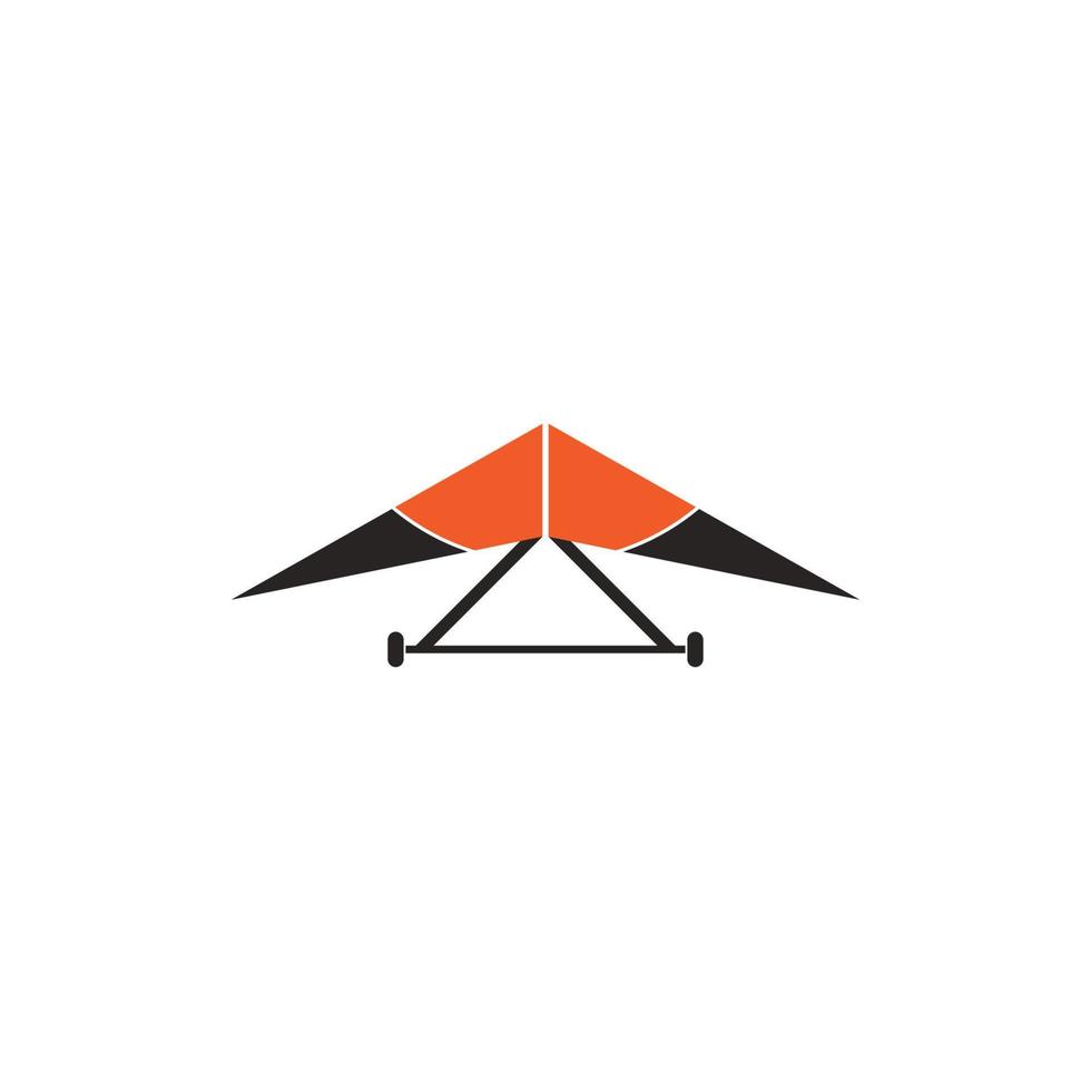 Hang gliding icon vector