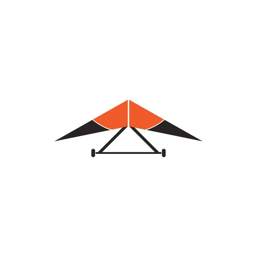 Hang gliding icon vector